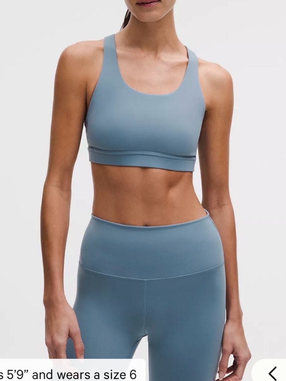 lululemon Wunder Train Mesh-Back Bra
Medium Support, B/C Cup in Steel Blue